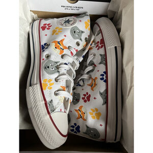 Converse CTAS HI White Cute Fox Foot Youth 5